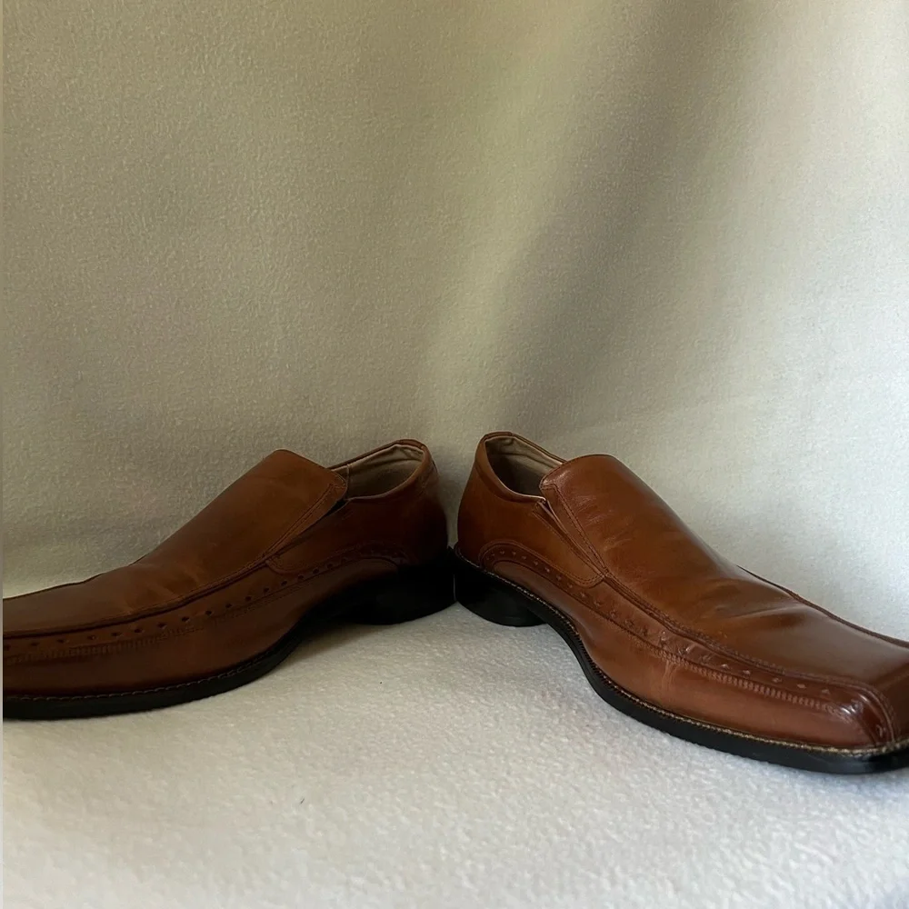 Stacy Adams Size 13M Brown/Tan Leather Slip On Shoes - Picture 10 of 15